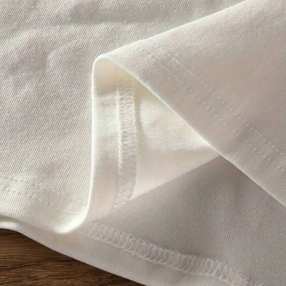 White Casual Women's Crew Neck Short Sleeve Lobster Print Graphic T-Shirt - Picture 3 of 4